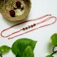 Traditional Rakhi with Brass Beads, Acrylic, Glass